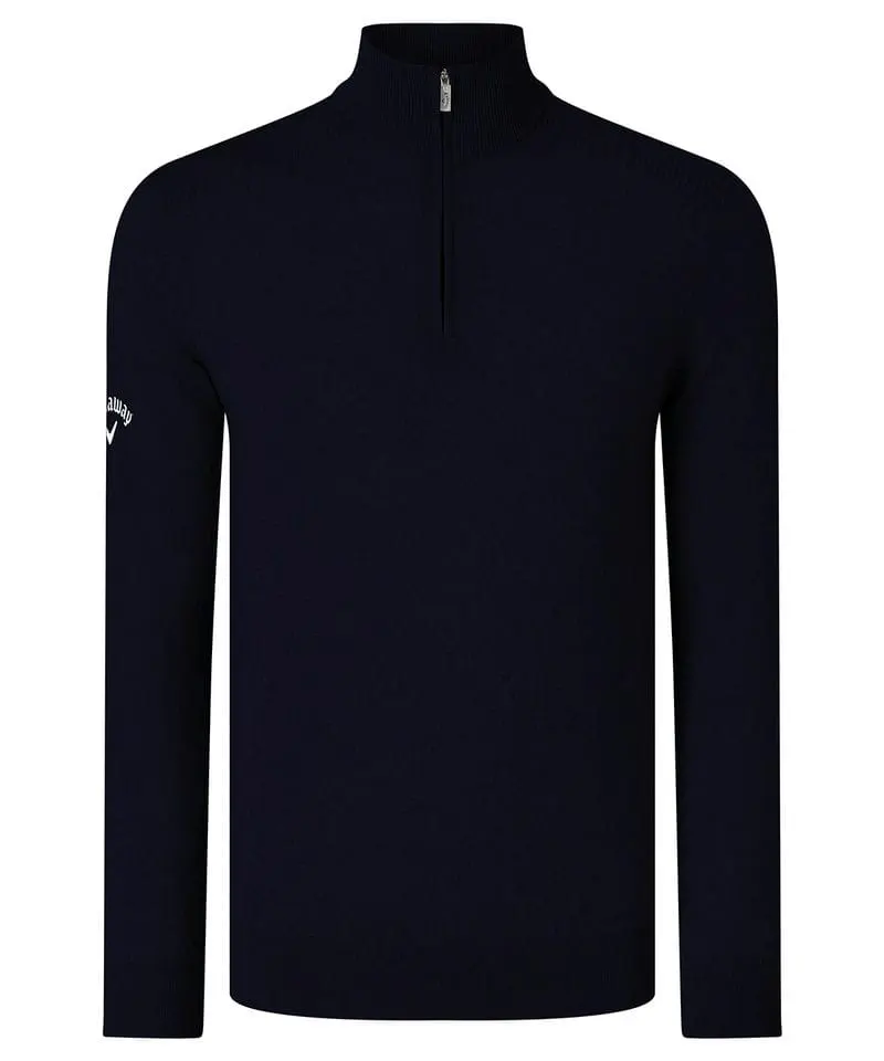 Callaway Mens Ribbed ¼ Zip Merino Sweater