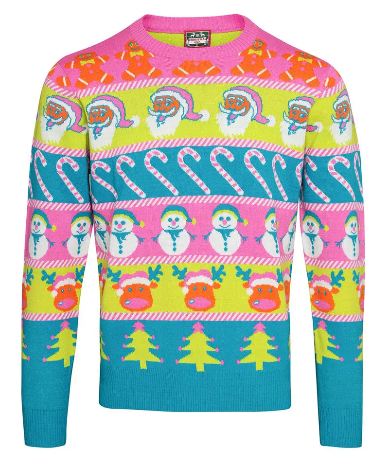The Christmas Shop Adult Multi Character Christmas Jumper