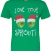The Christmas Shop Mens Mens "Love Your Sprouts" Short Sleeve Tee
