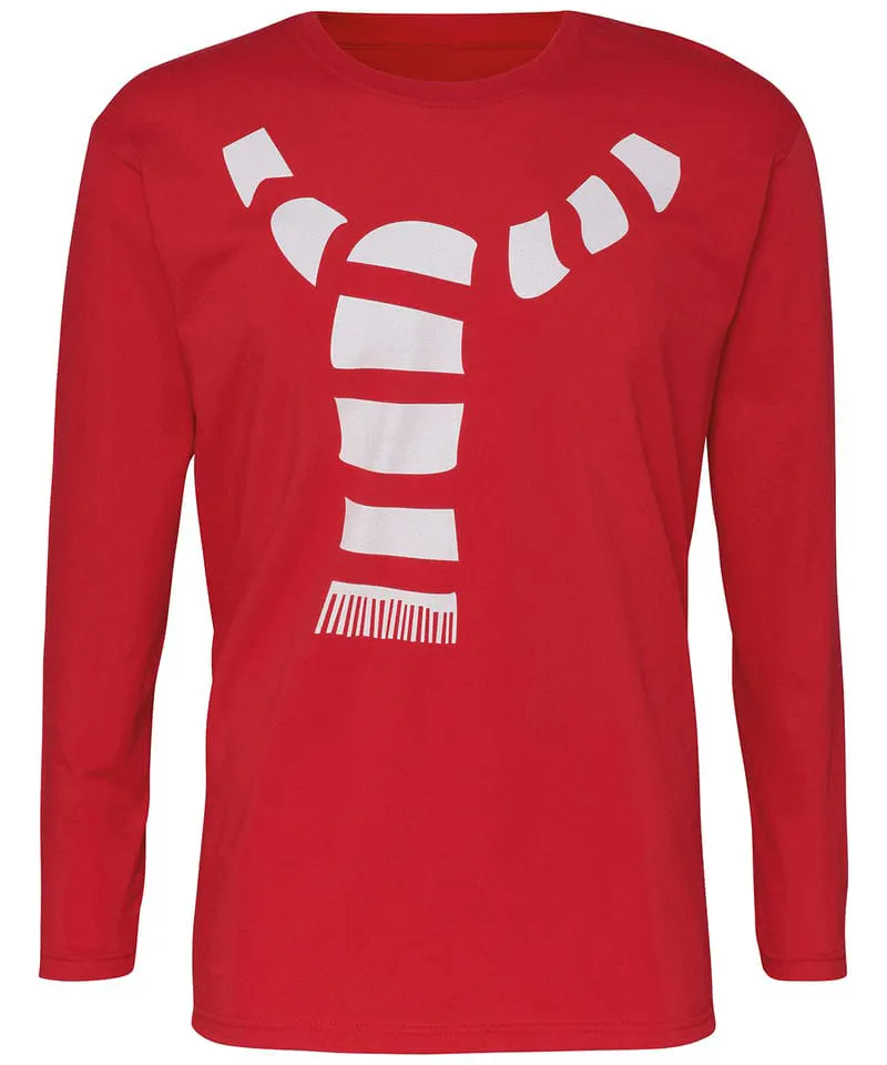 The Christmas Shop Mens Mens Scarf Long Sleeve Tee