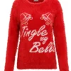 The Christmas Shop Womens 3D "Jingle My Bells" Knitted Jumper