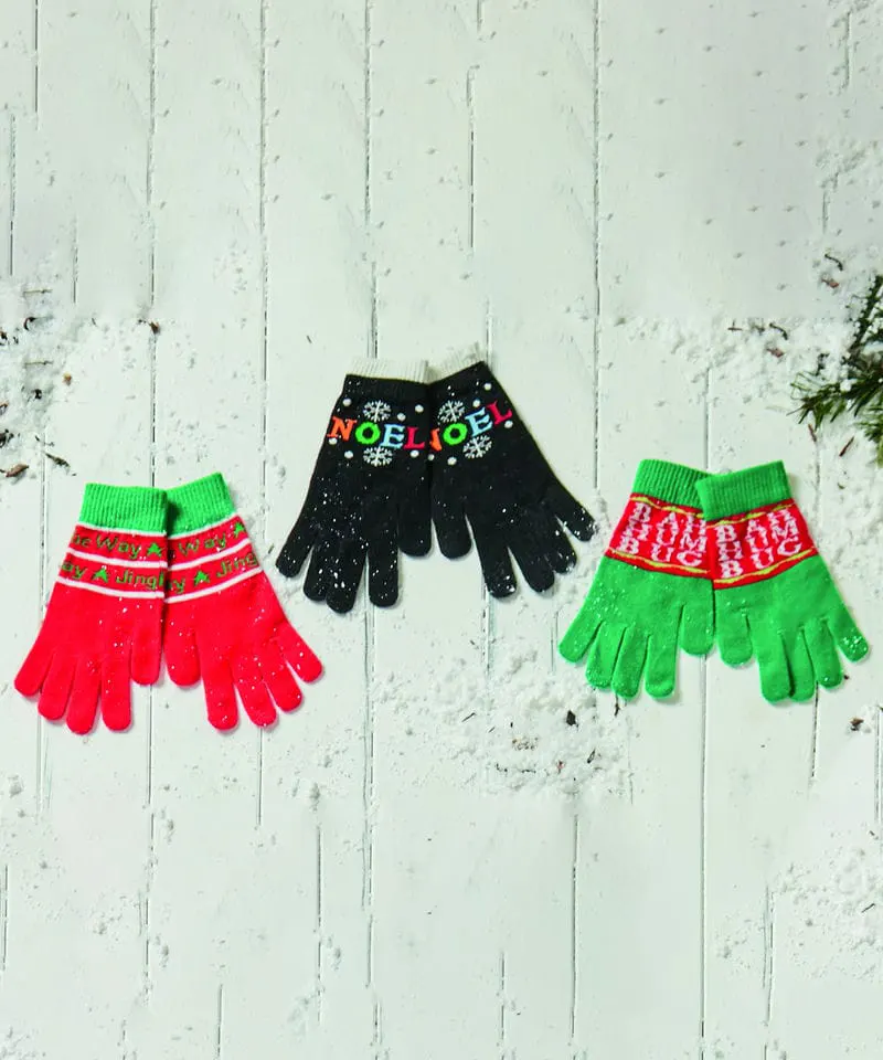 The Christmas Shop Novelty Christmas Gloves