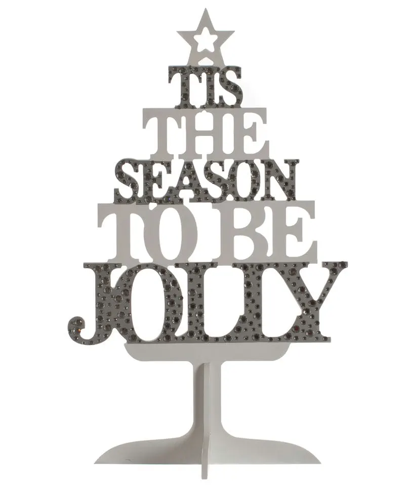 The Christmas Shop Wooden Text Tree