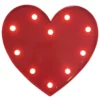The Christmas Shop Red Battery Operated Lit Heart In Warm White