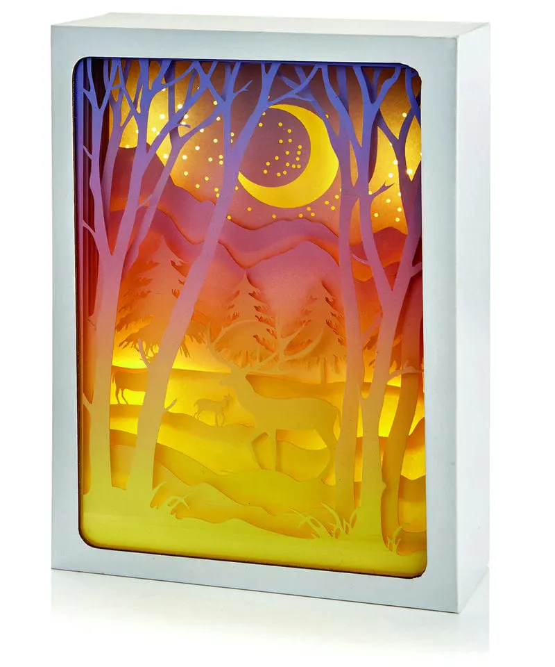 The Christmas Shop Diorama Winter Forest Moonlit Scene