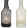 The Christmas Shop Mesh Bottle With Flame Decoration