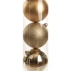The Christmas Shop 3 X Shiny And Matte And Glitter Balls In Box