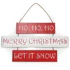 The Christmas Shop Ho Ho Ho And Merry Christmas And Let It Snow Triple Hanging Sign