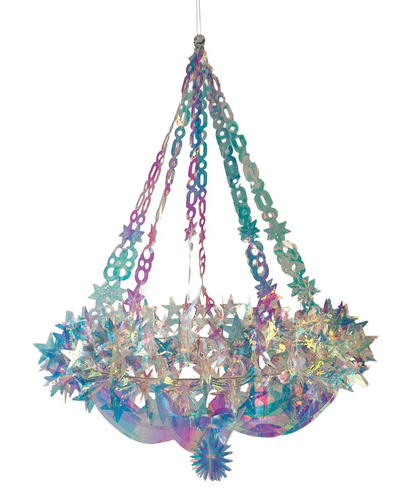 The Christmas Shop Holographic Star Chandelier