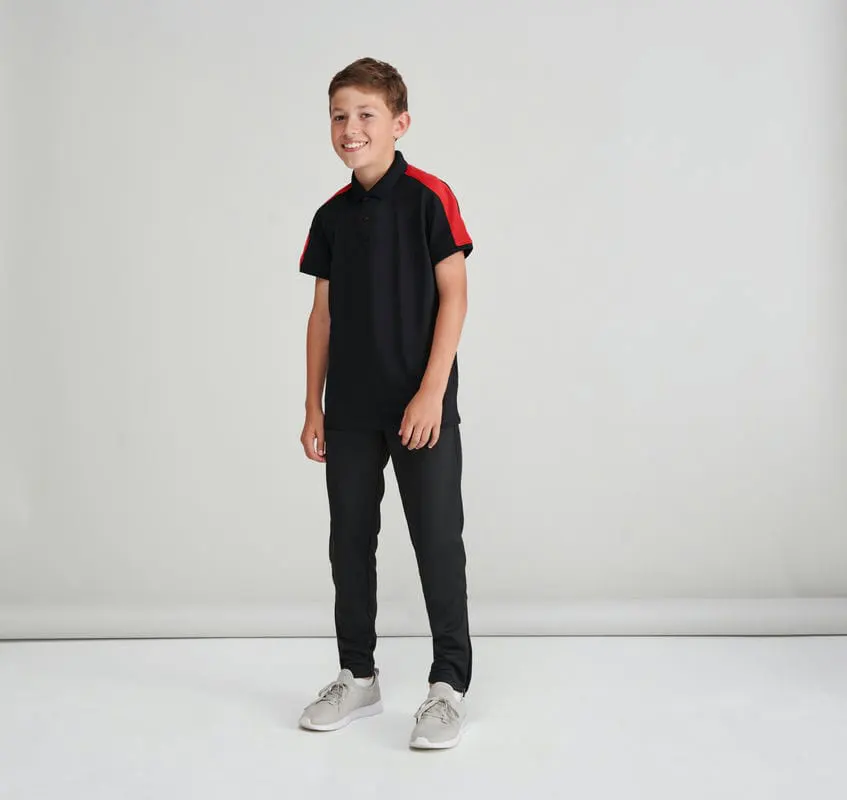 Finden & Hales Unisex Kids Contrast Panel Polo