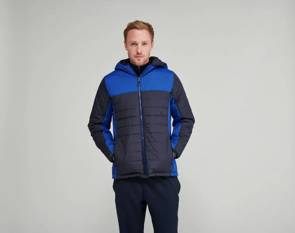 Finden & Hales Mens Hooded Contrast Padded Jacket