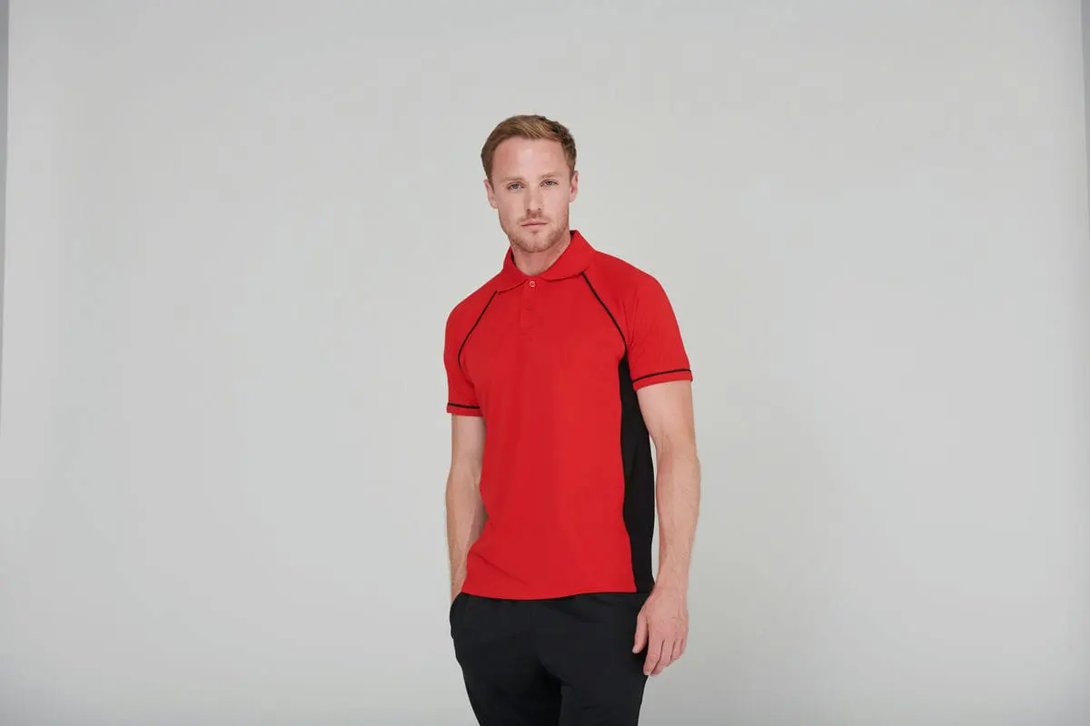 Finden & Hales Mens Panel Performance Polo