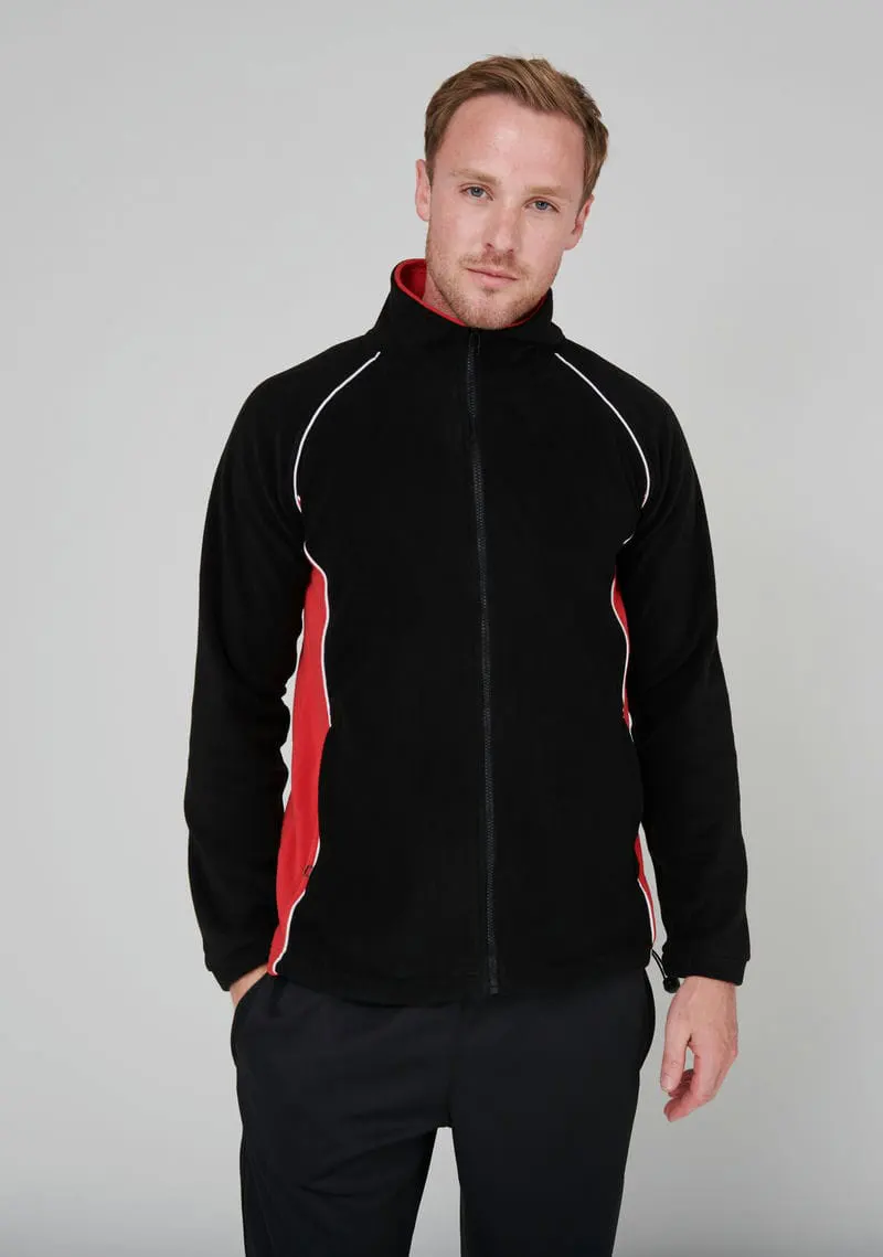 Finden & Hales Mens Piped Microfleece Jacket