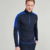 Finden & Hales Mens ¼ Zip Mid Layer With Contrast Panelling