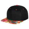 Black/Floral Red