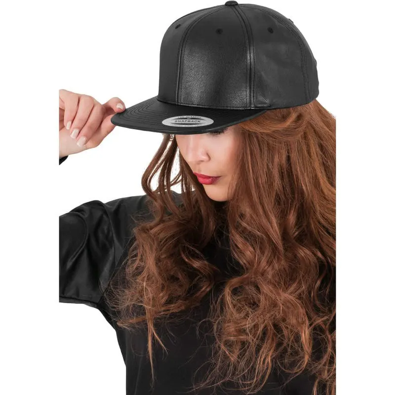 Flexfit By Yupoong Full Leather Imitation Snapback 6089Fl