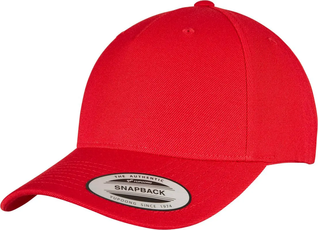 Flexfit By Yupoong Yp Classics 5 Panel Premium Curved Visor Snapback Cap 5789M
