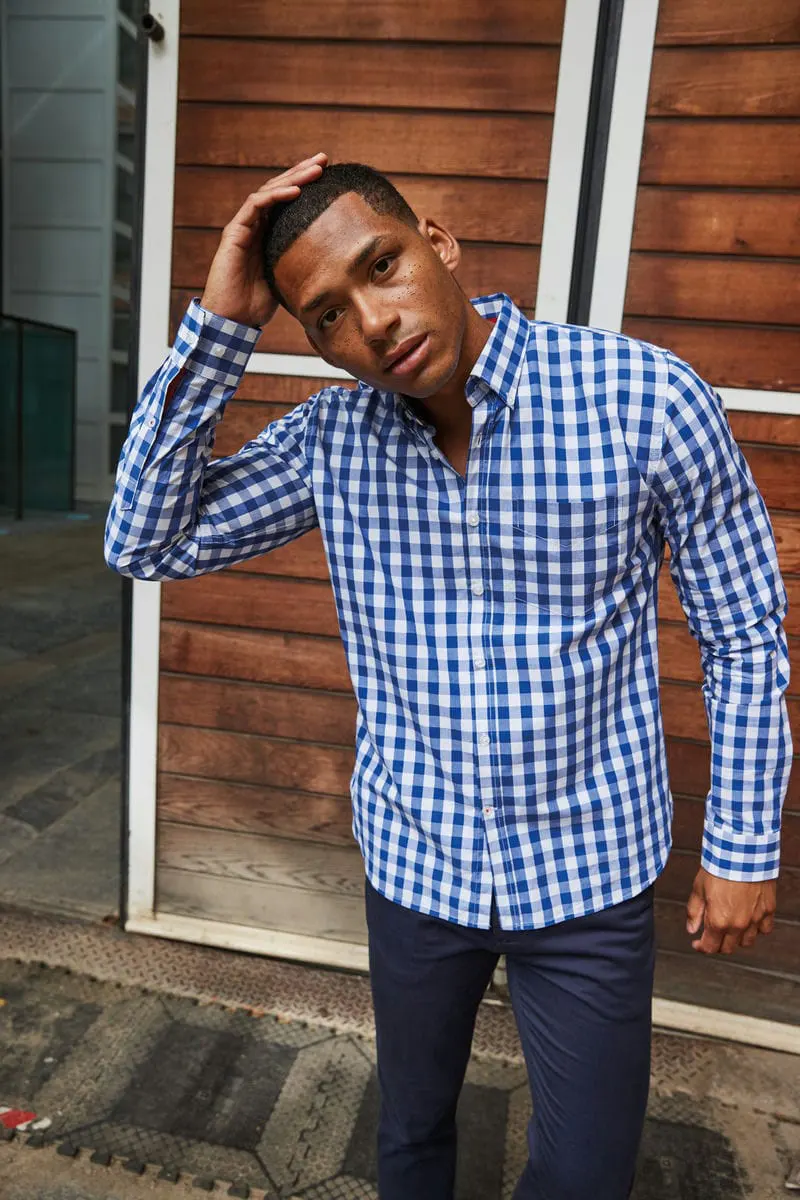 Front Row Mens Checked Cotton Shirt
