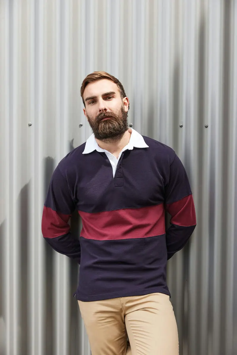 Front Row Mens Panelled Rugby Shirt