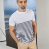 Front Row Mens Short Sleeved Breton Tee