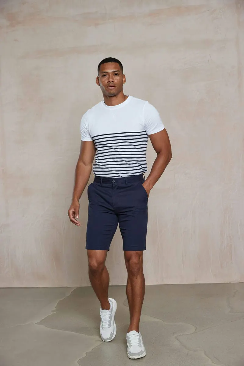 Front Row Mens Stretch Chino Shorts