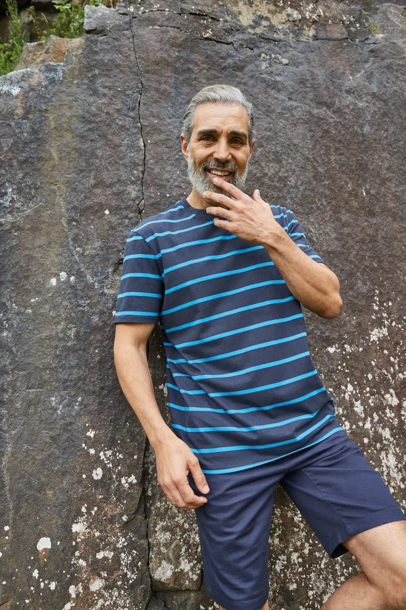 Front Row Mens Striped Tee