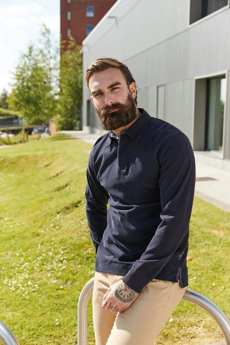 Front Row Mens Super Soft Long Sleeve Rugby Shirt