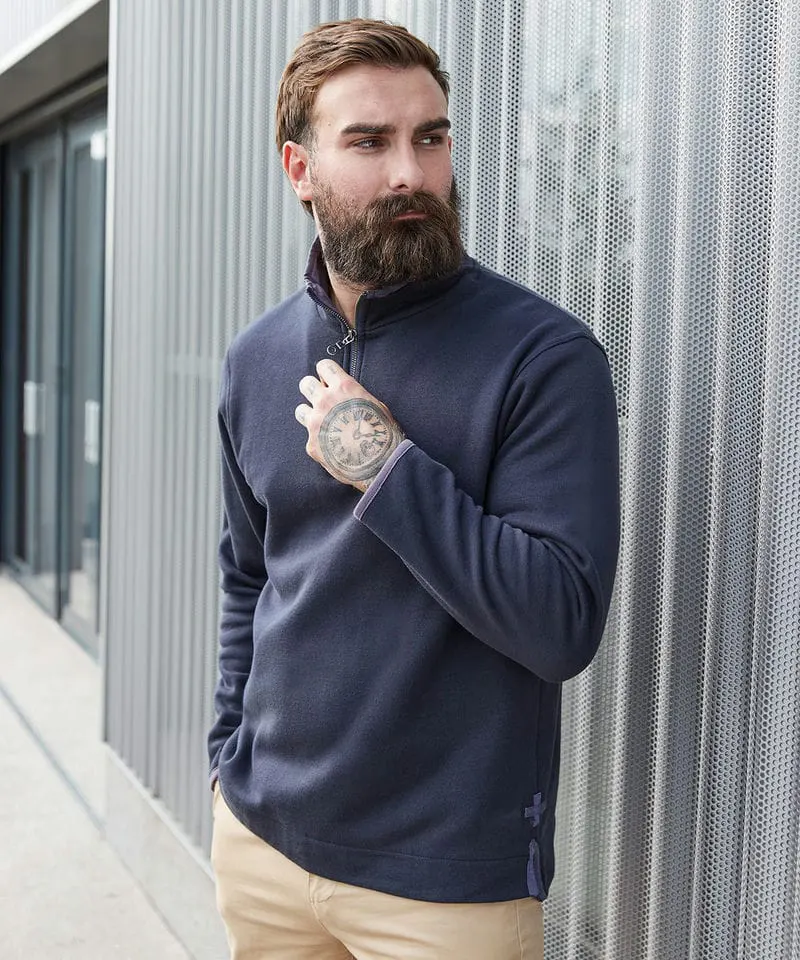 Front Row Mens Supersoft ¼ Zip Sweatshirt