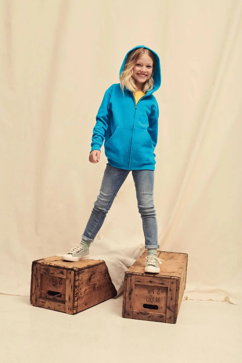 Fruit Of The Loom Unisex Kids Classic Hooded Sweatshirt Jacket
