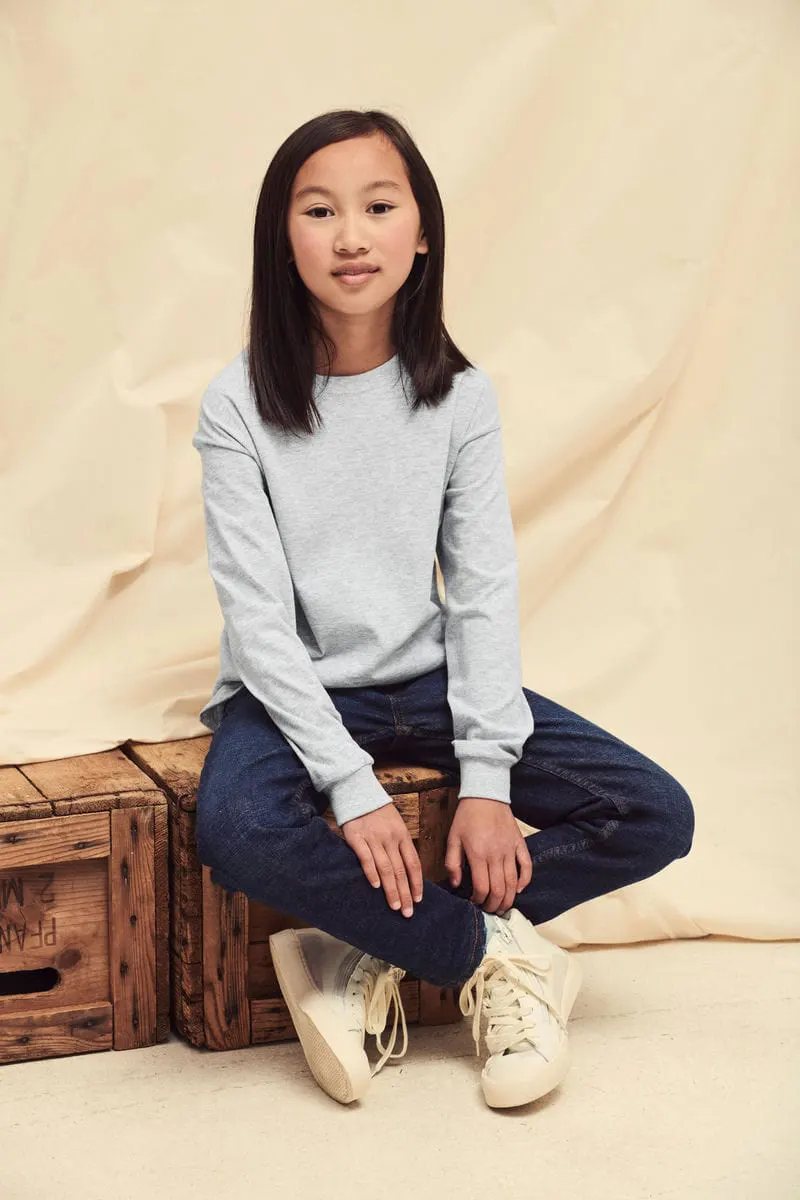 Fruit Of The Loom Kids Long Sleeve Valueweight Tee