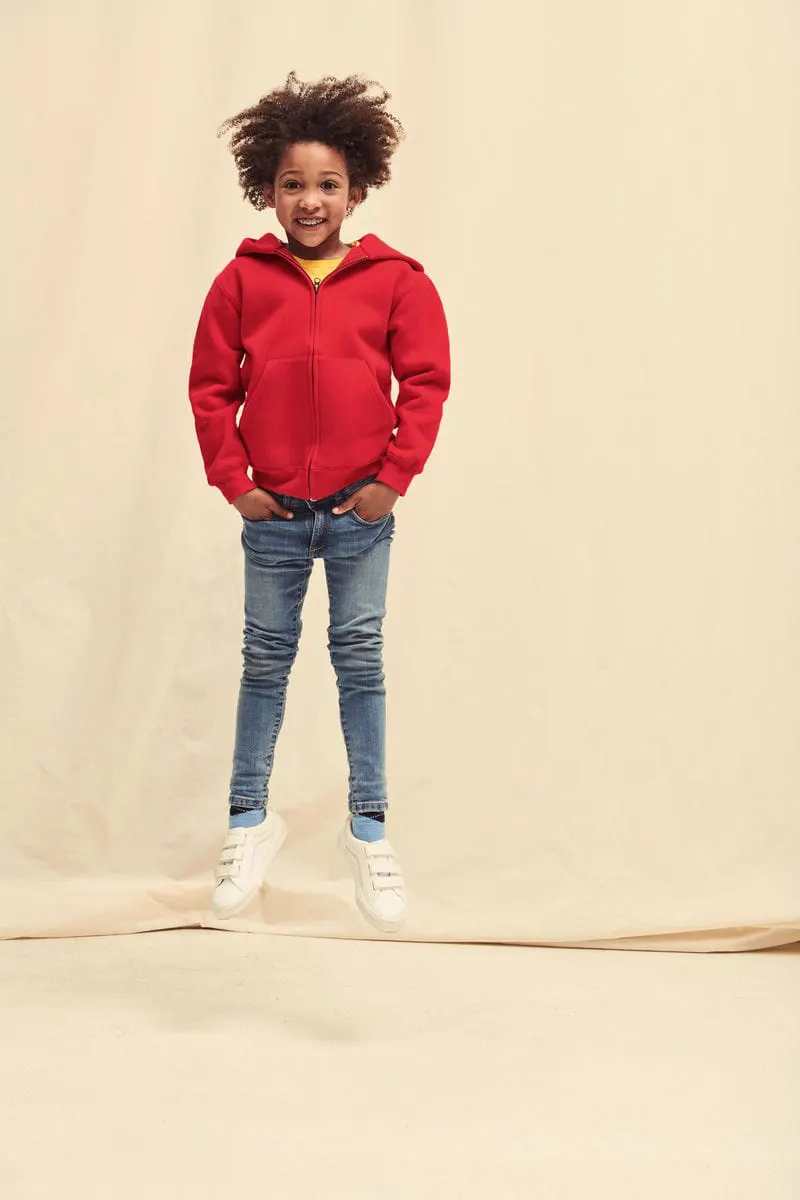 Fruit Of The Loom Unisex Kids Premium Hooded Sweatshirt Jacket