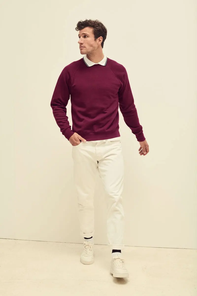 Fruit Of The Loom Mens Classic 80/20 Raglan Sweatshirt