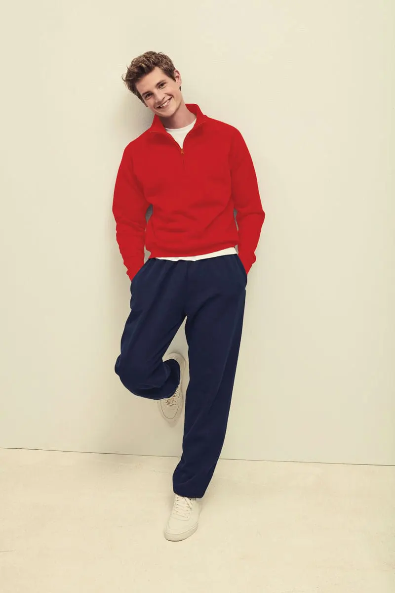 Fruit Of The Loom Mens Classic 80/20 Zip Neck Sweatshirt