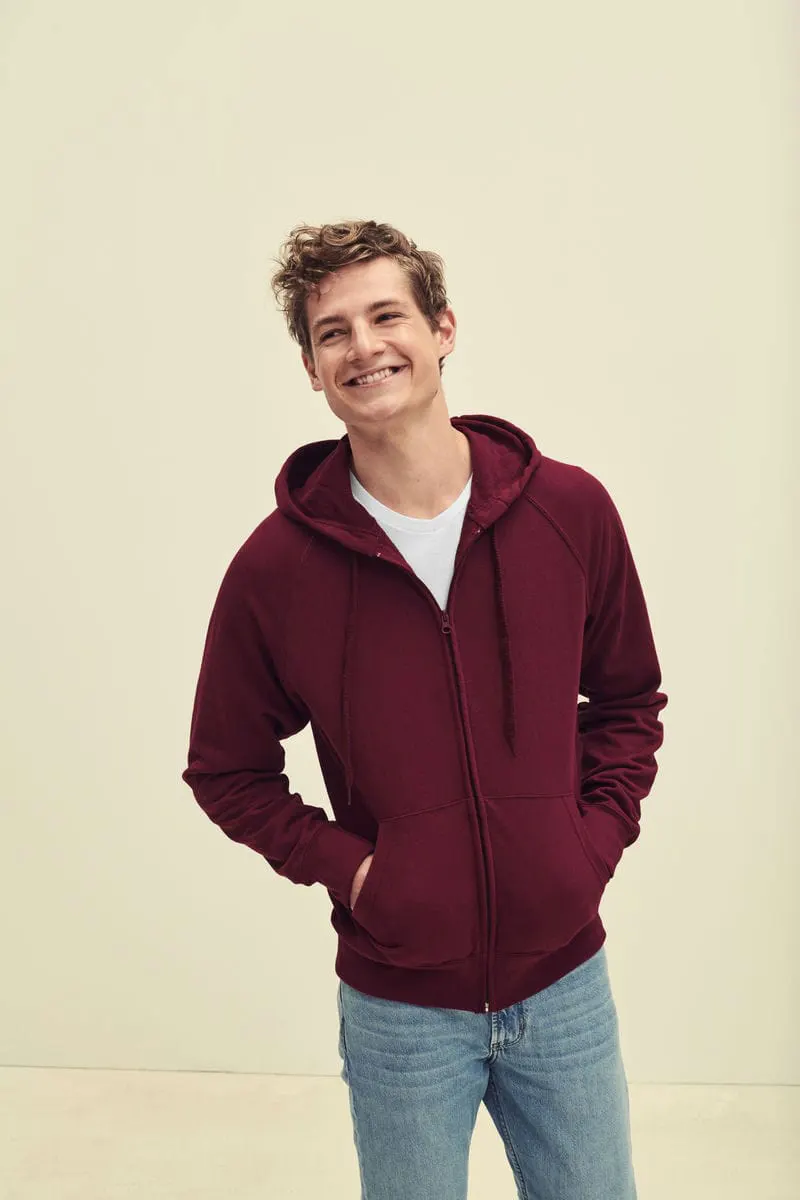 Fruit Of The Loom Mens Lightweight Hooded Sweatshirt Jacket