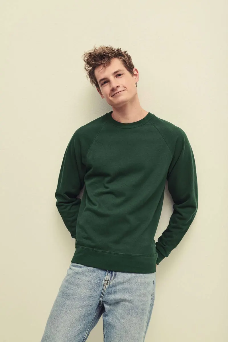 Fruit Of The Loom Mens Lightweight Raglan Sweatshirt