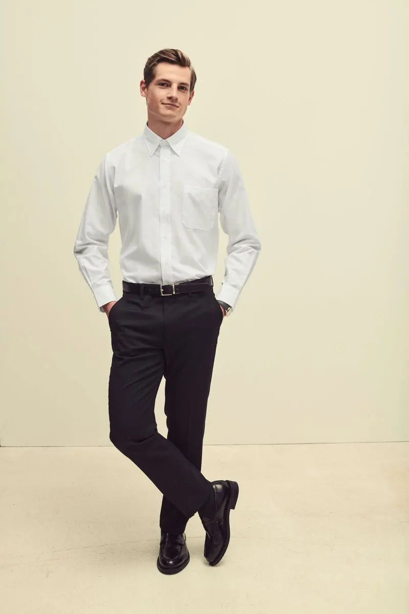 Fruit Of The Loom Mens Oxford Long Sleeve Shirt