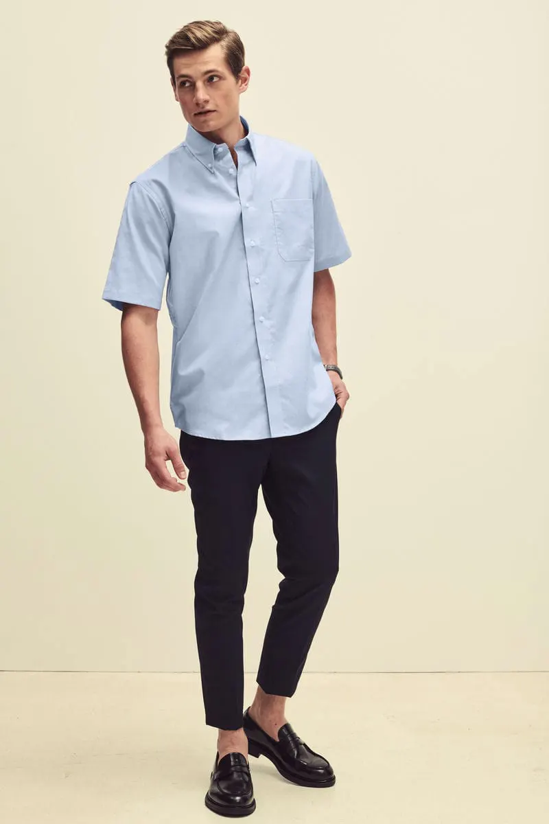 Fruit Of The Loom Mens Oxford Short Sleeve Shirt