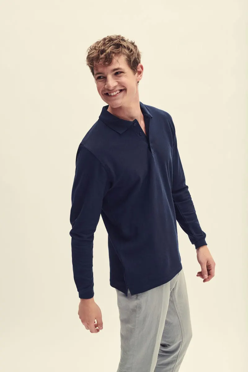 Fruit Of The Loom Mens Premium Long Sleeve Polo