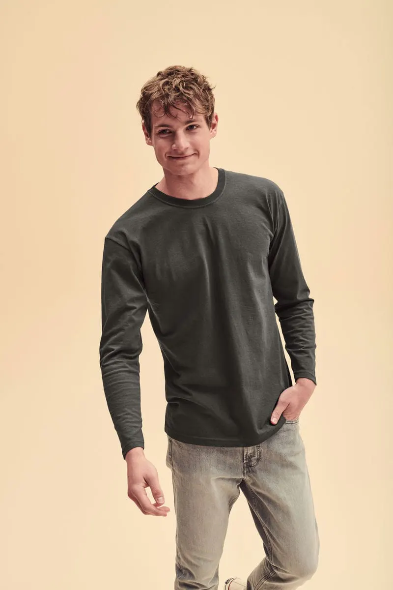 Fruit Of The Loom Mens Valueweight Long Sleeve Tee