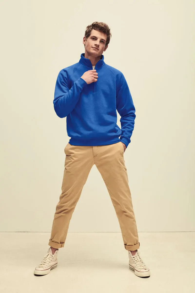 Fruit Of The Loom Unisex Premium 70/30 Zip Neck Sweatshirt