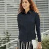 Fruit Of The Loom Womens Ladyfit Poplin Long Sleeve Shirt
