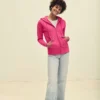Fruit Of The Loom Womens Lightweight Hooded Sweatshirt Jacket