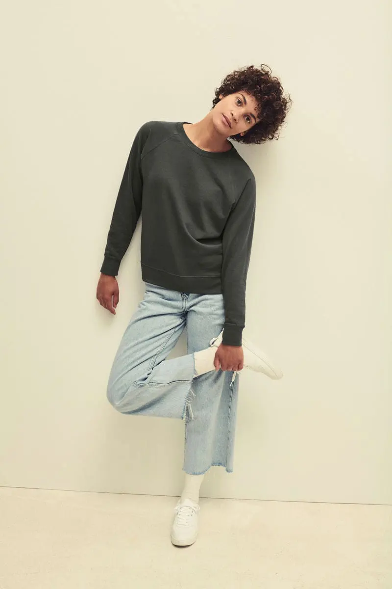Fruit Of The Loom Womens Lightweight Raglan Sweatshirt