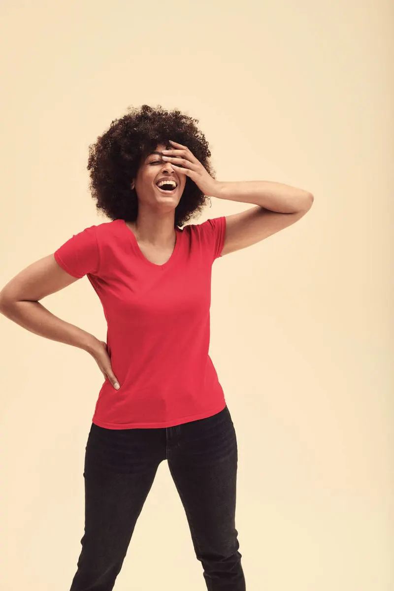 Fruit Of The Loom Womens Valueweight V Neck Tee