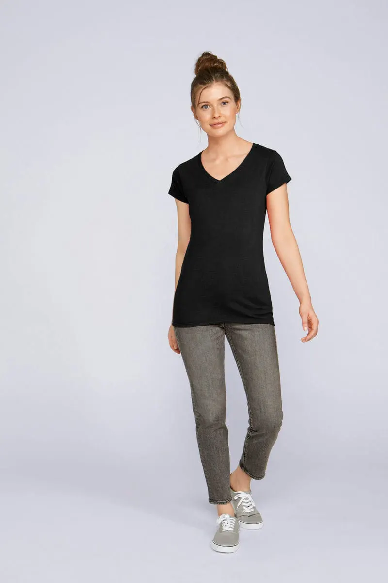Gildan Softstyle Womens V Neck T Shirt