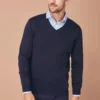 Henbury Mens 12 Gauge V Neck Jumper