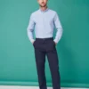 Henbury Mens 65/35 Flat Fronted Chino Trousers