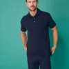 Henbury Mens Classic Cotton Pique Polo With Stand Up Collar