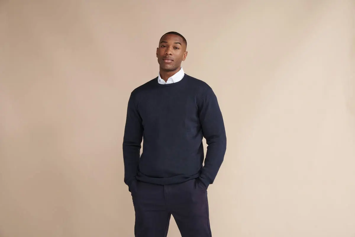 Henbury Mens Crew Neck Jumper