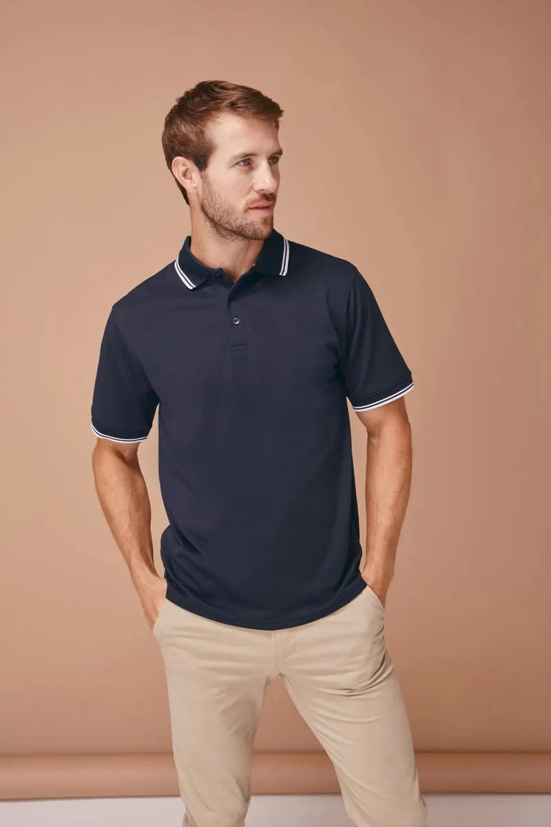 Henbury Mens Double Tipped Coolplus Polo Shirt
